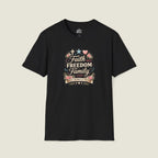 Faith • Freedom • Family | Built on Biblical Truth T-Shirt