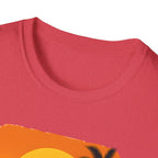 Sunset Surfer on Beach T-Shirt
