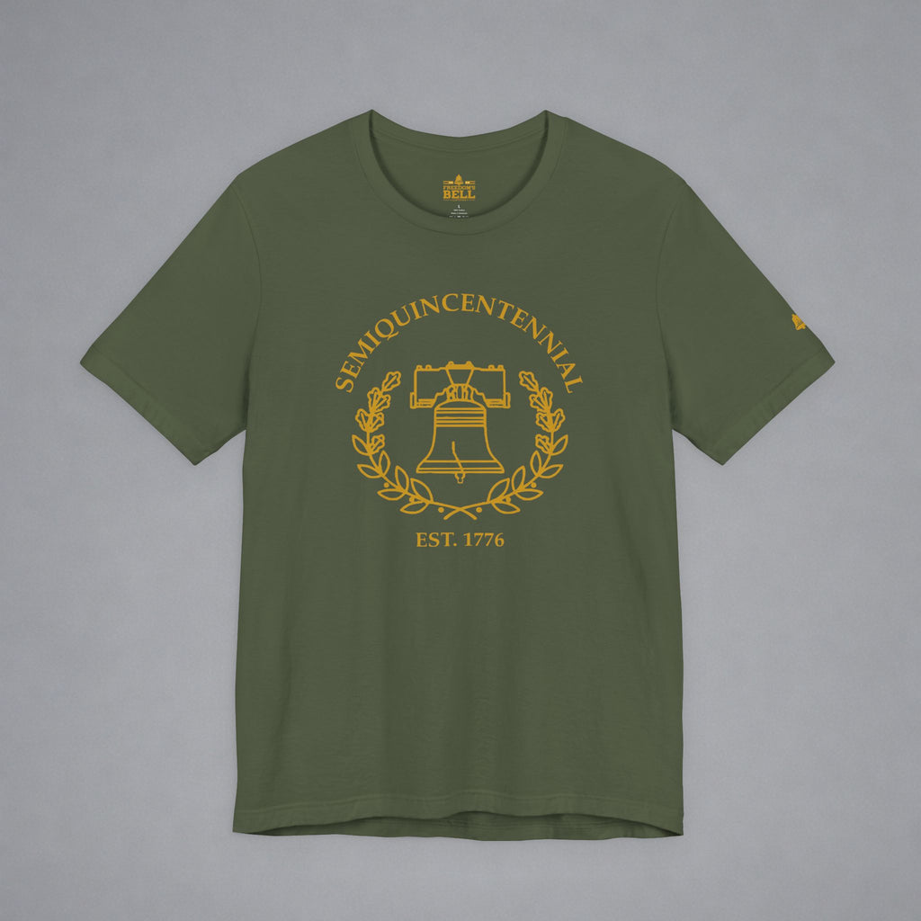 Semiquincentennial Liberty Bell T-Shirt - Minimalist Gold