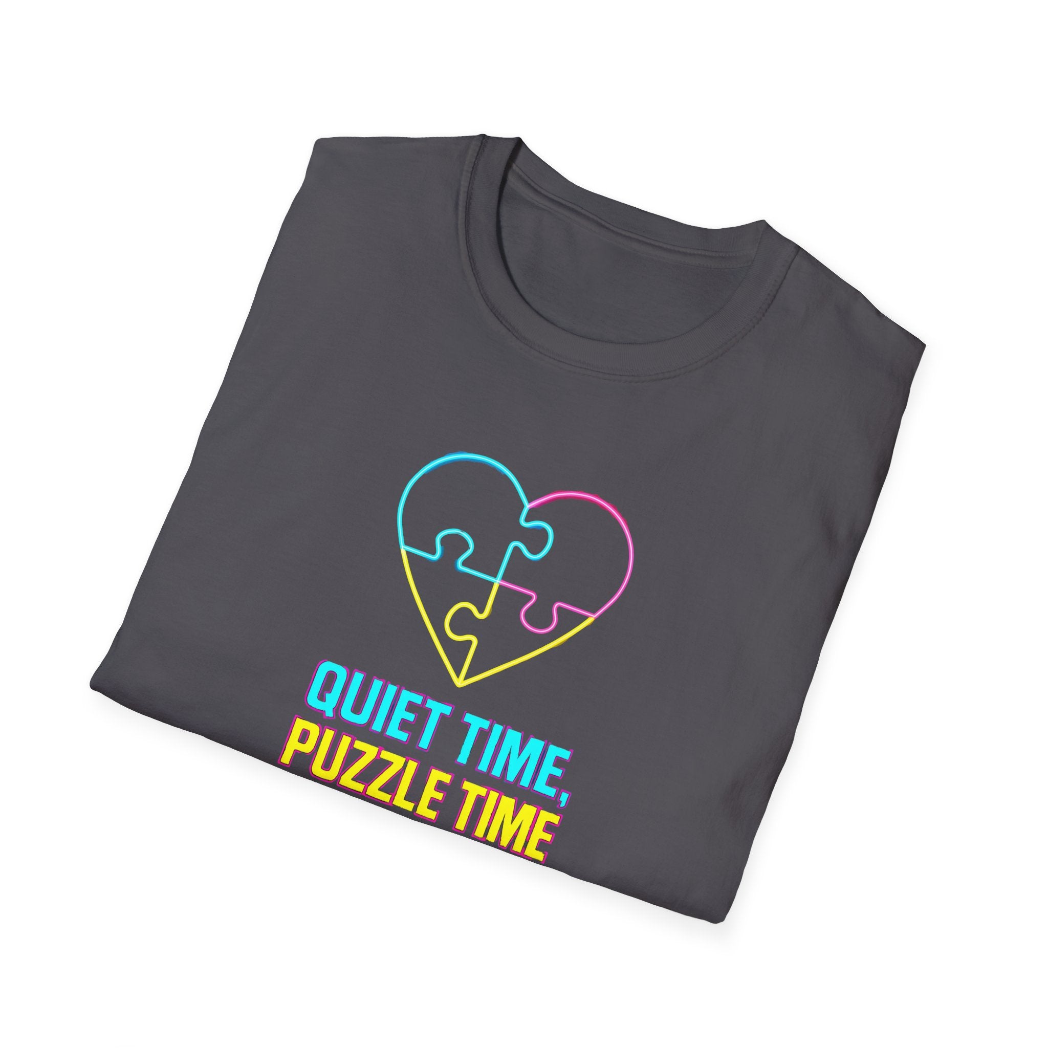 Puzzle Time Neon Heart T-Shirt