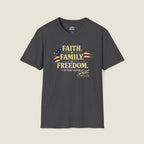 Faith Family Freedom Order Dark Shirt - Charlie Kirk Values