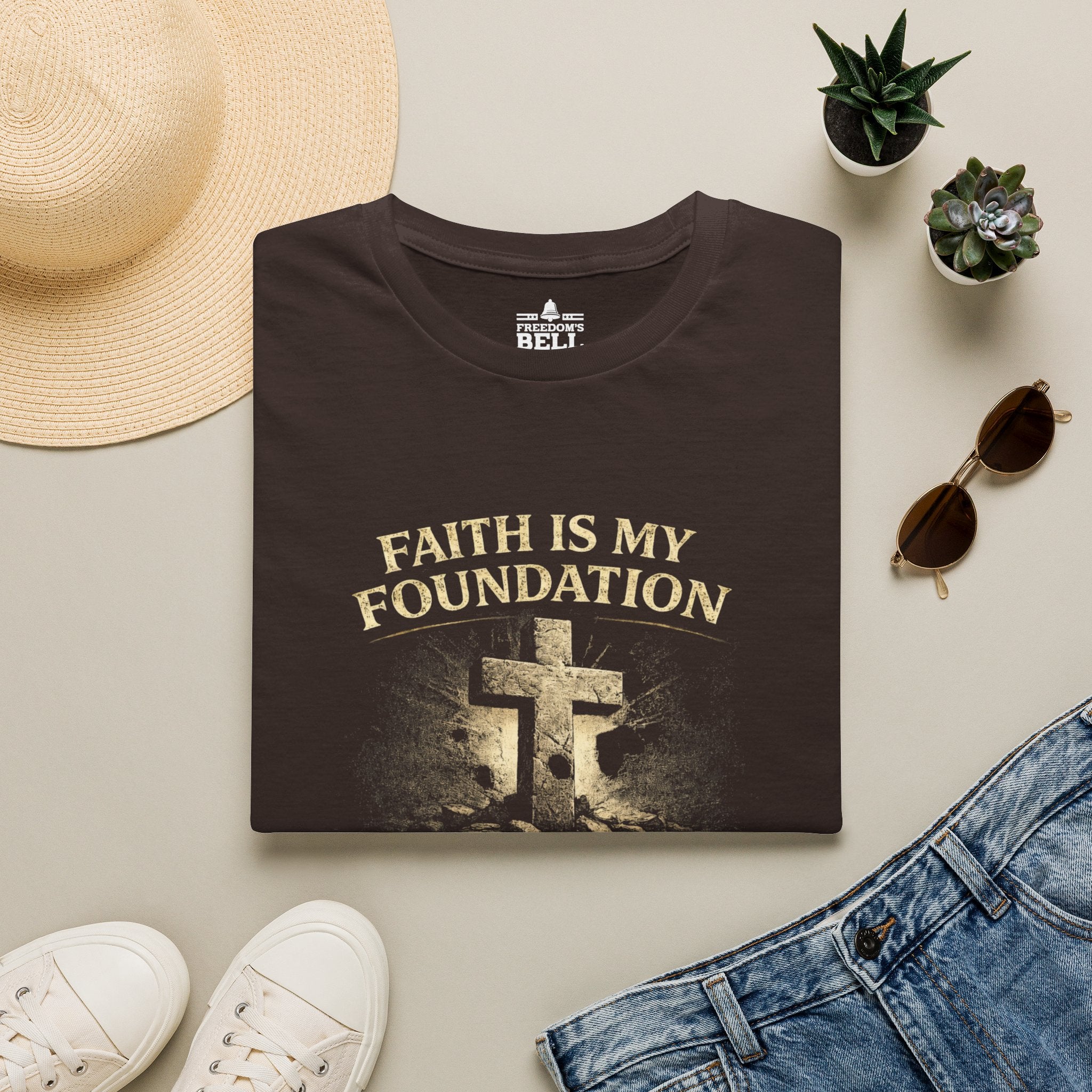Faith Is My Foundation T-Shirt – Built on Solid Ground