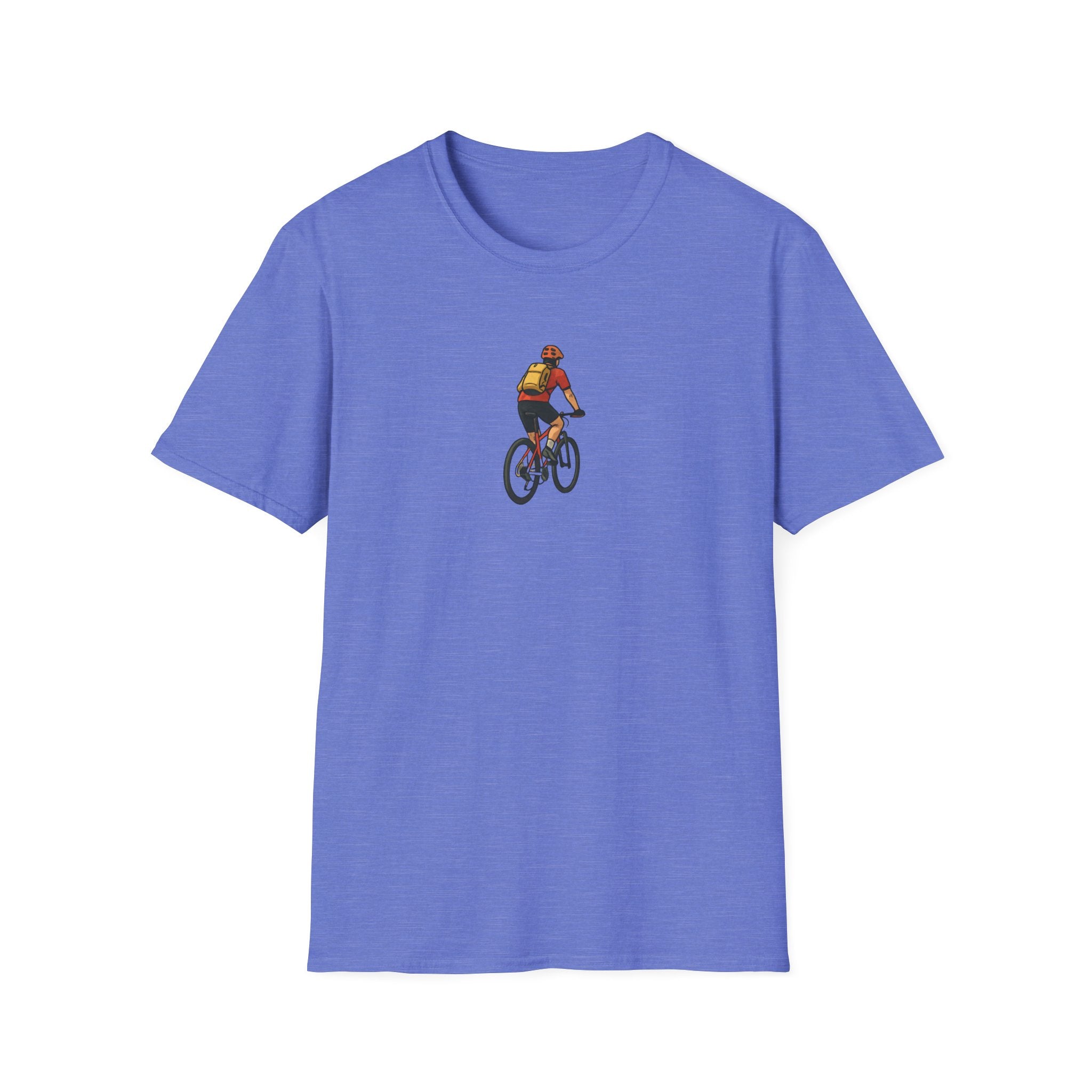 Cyclist with Backpack T-Shirt
