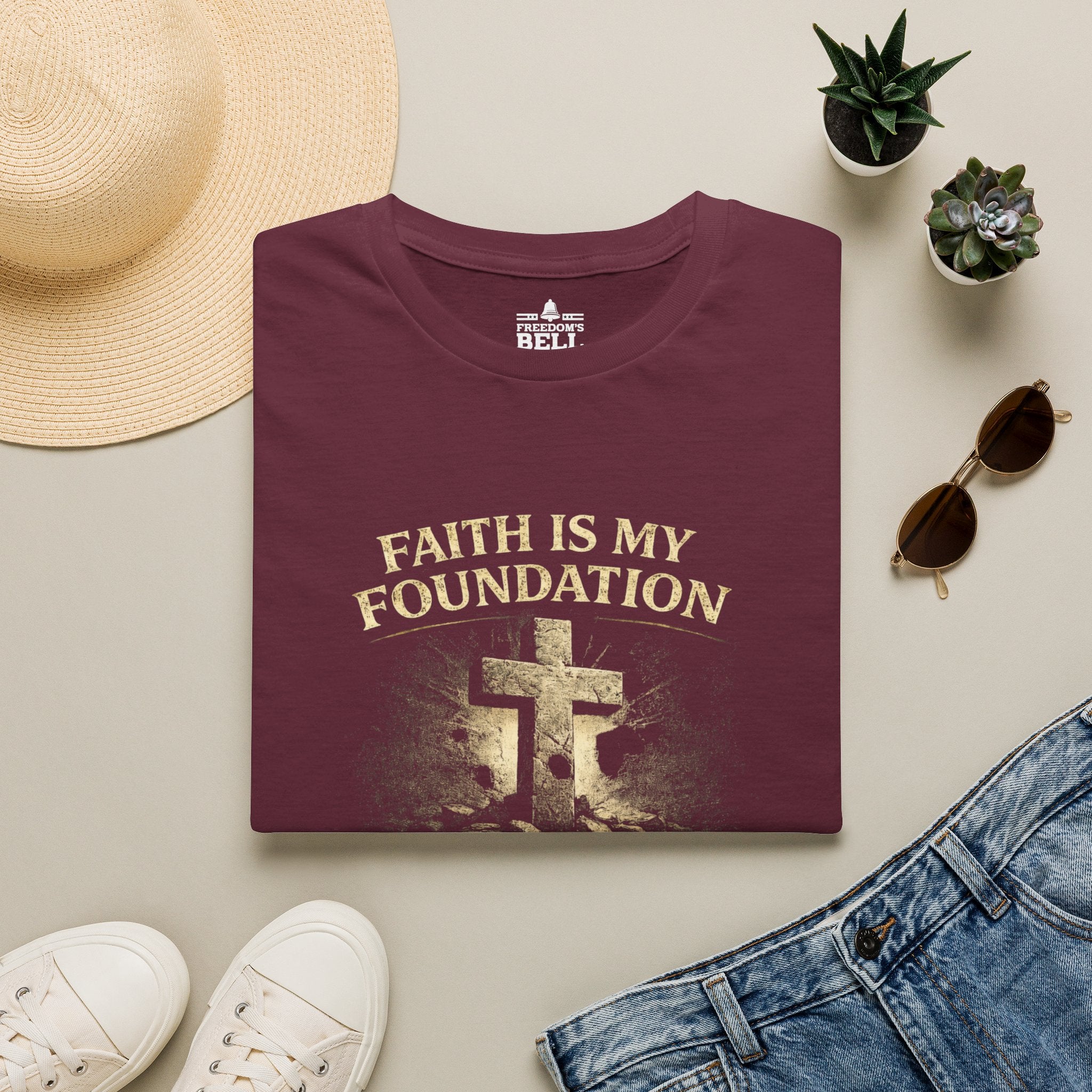 Faith Is My Foundation T-Shirt – Built on Solid Ground