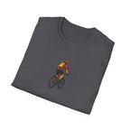 Cyclist with Backpack T-Shirt