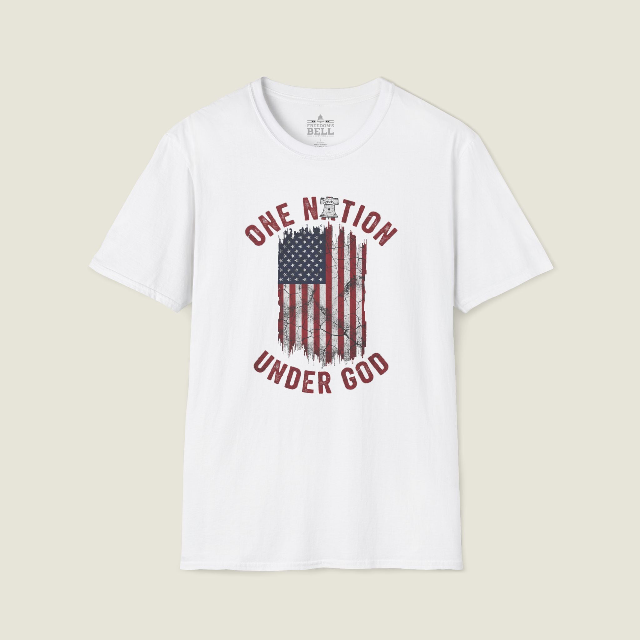 One Nation Under God - Distressed Flag Christian