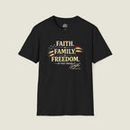 Faith Family Freedom Order Dark Shirt - Charlie Kirk Values