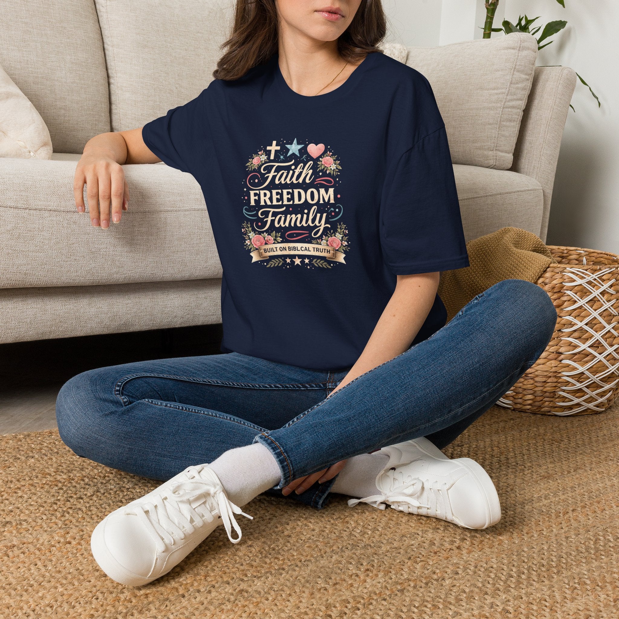 Faith • Freedom • Family | Built on Biblical Truth T-Shirt