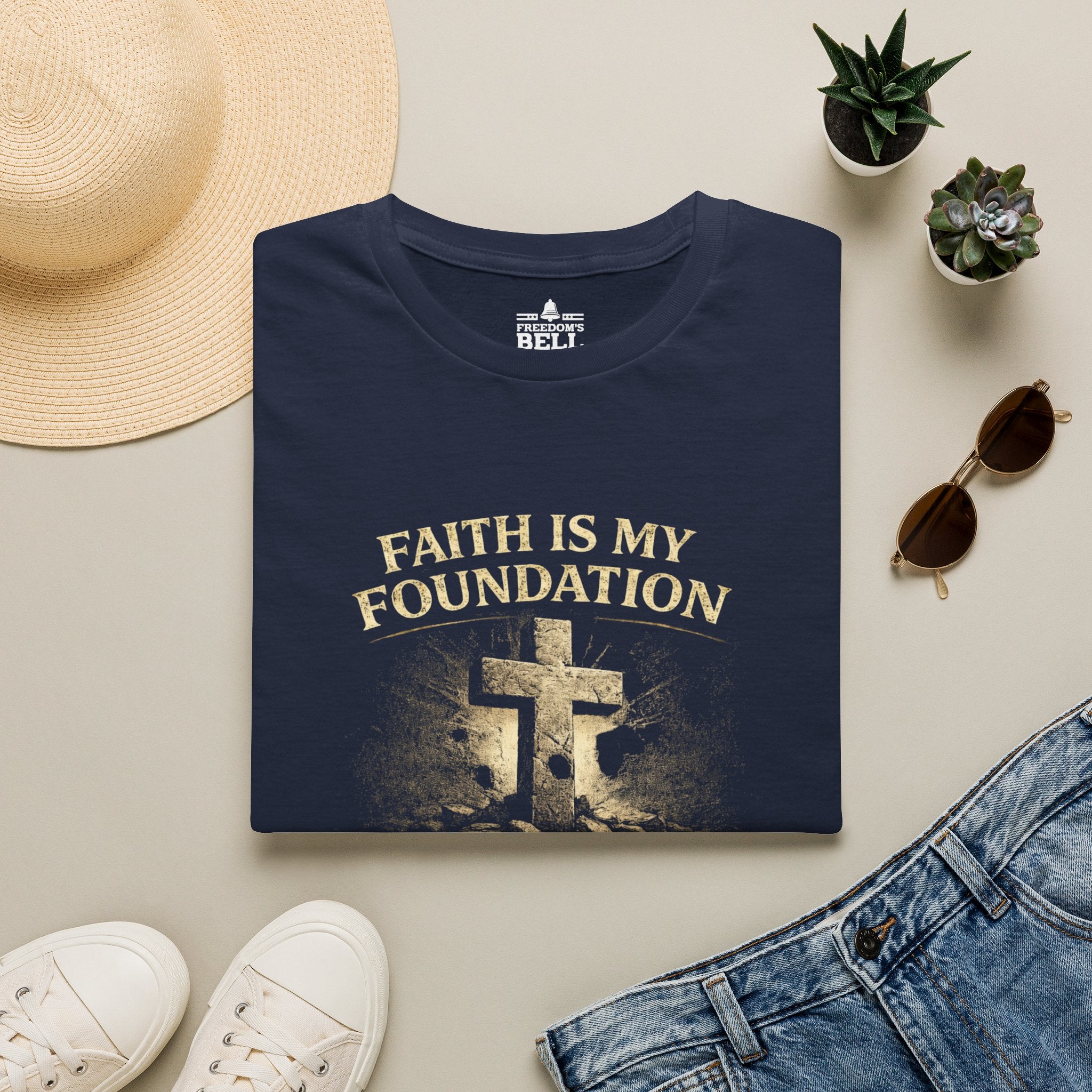 Faith Is My Foundation T-Shirt – Built on Solid Ground