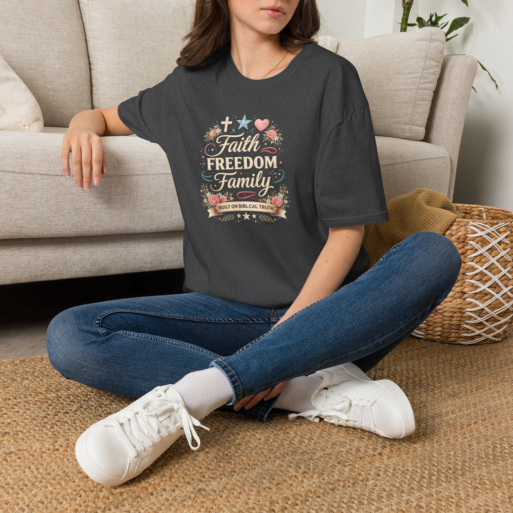 Faith • Freedom • Family | Built on Biblical Truth T-Shirt