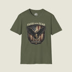 Faith Over Fear Eagle Shield T-Shirt - Patriotic Christian