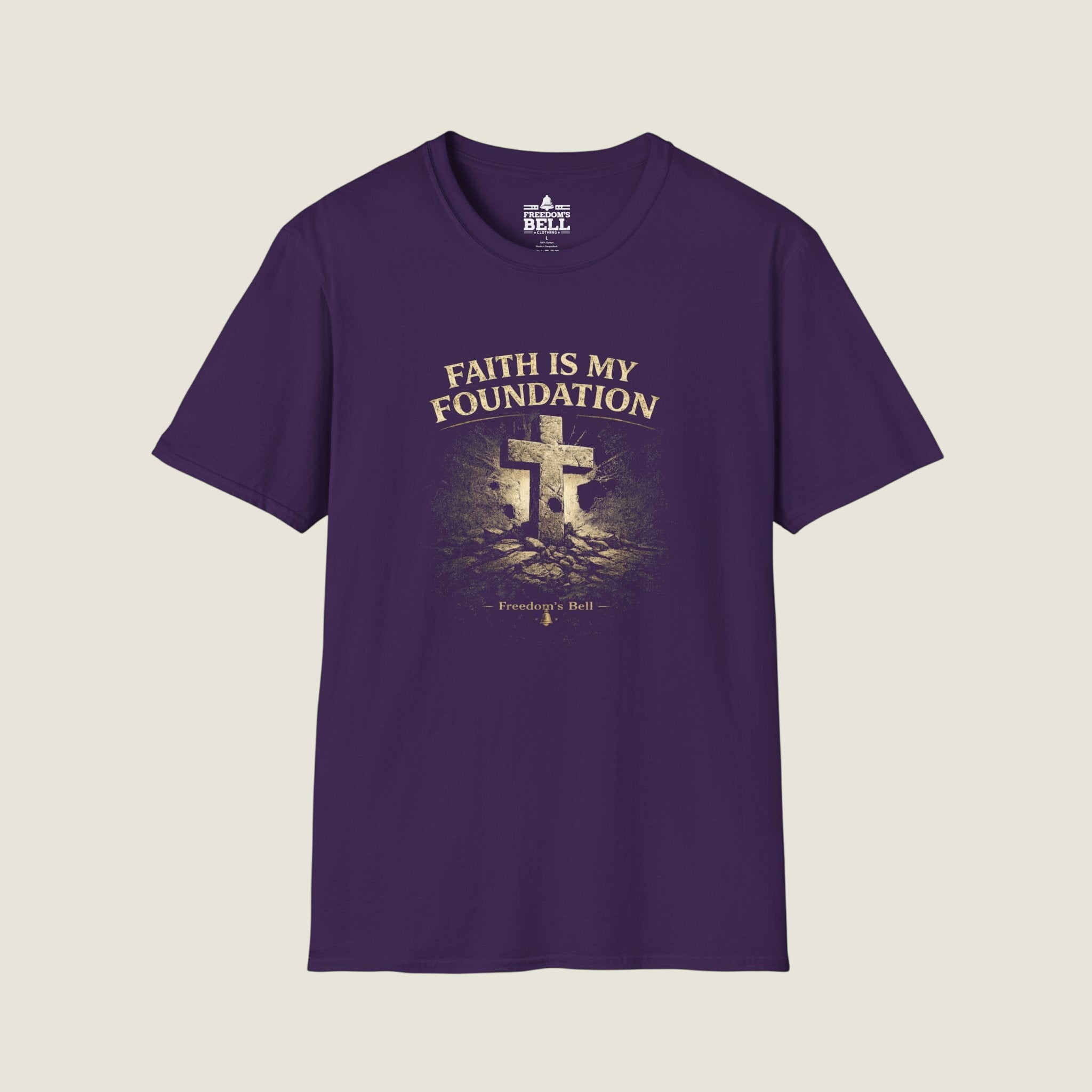 Faith Is My Foundation T-Shirt | Bold Stone Cross