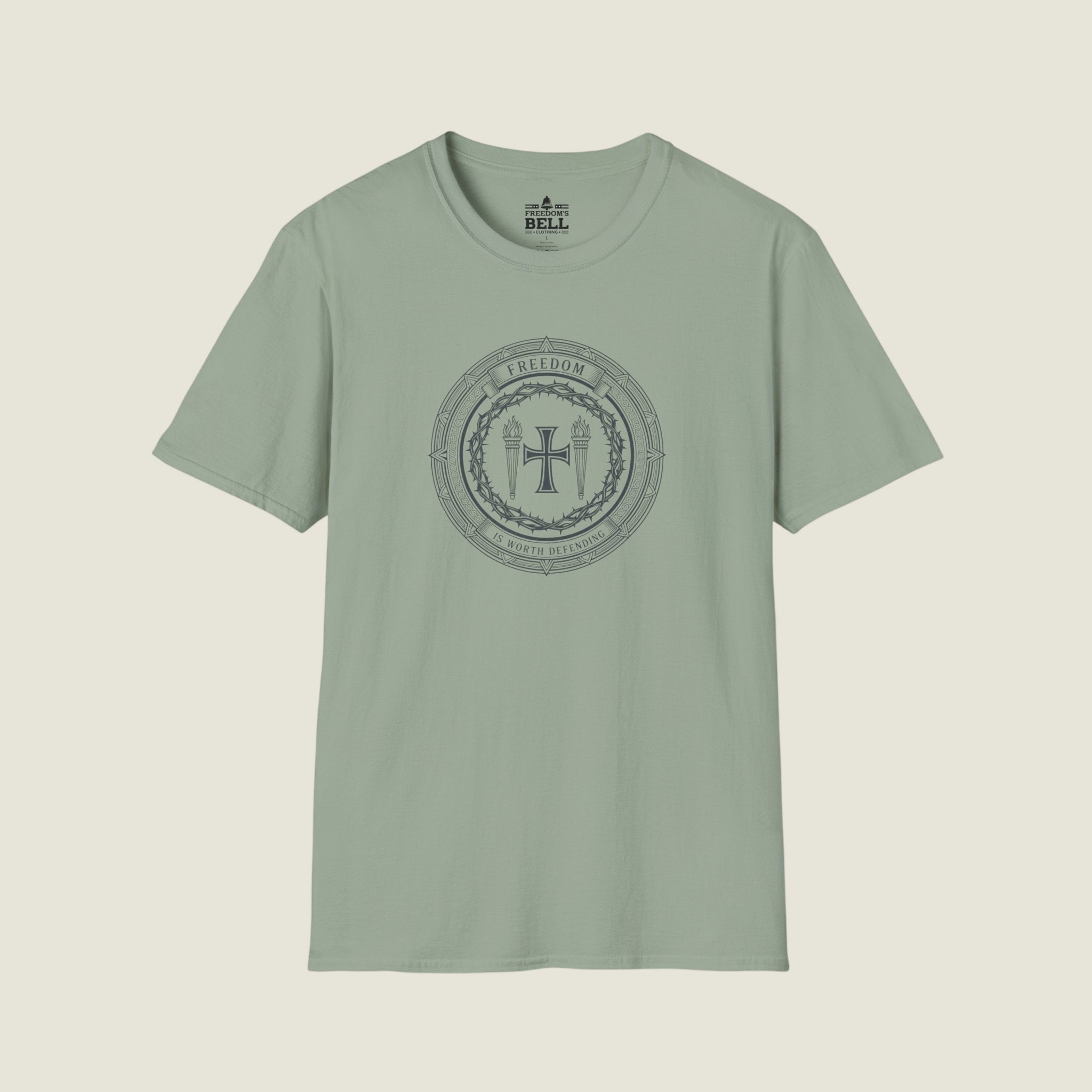 Freedom Is Worth Defending – Faith & Patriots Cross T-Shirt