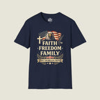 Faith Freedom Family Biblical Truth T-Shirt - Eagle Design