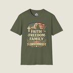 Faith Freedom Family Biblical Truth T-Shirt - Eagle Design