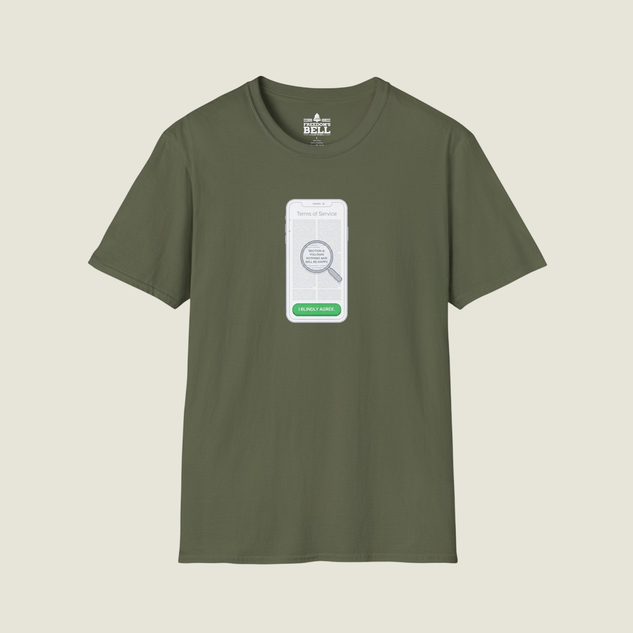 I Blindly Agree Terms Of Service - You Own Nothing Satire T-Shirt