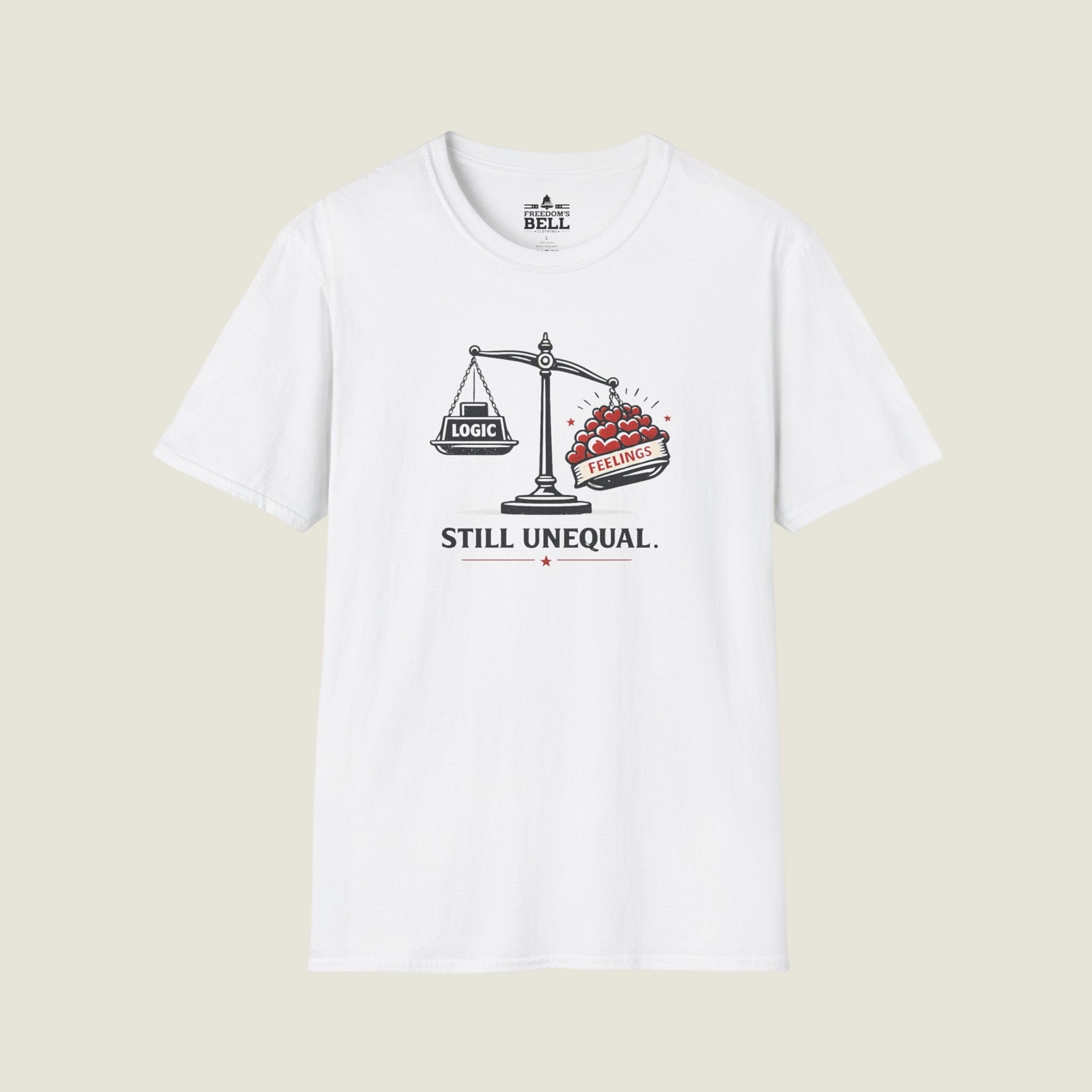 Still Unequal - Logic Vs Feelings Scale Tipped Emotions Win T-Shirt