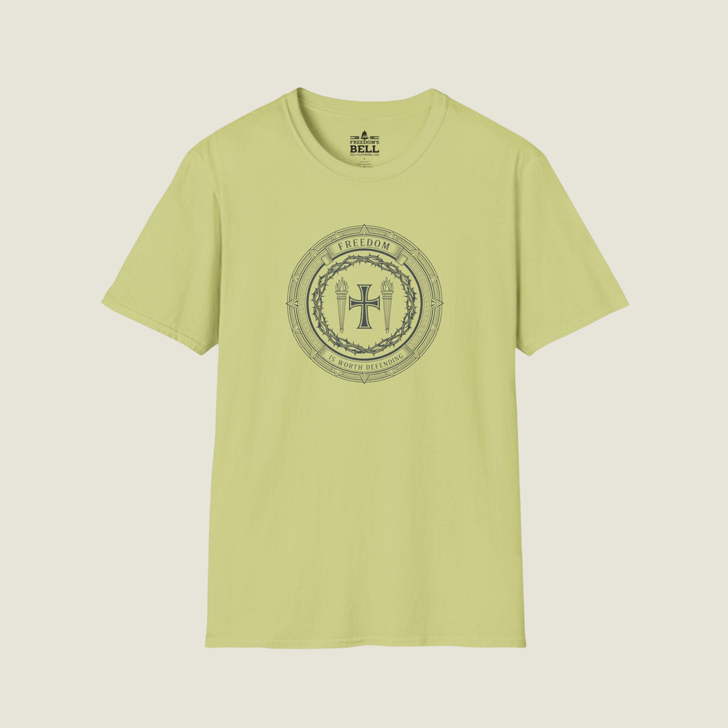 Freedom Is Worth Defending – Faith & Patriots Cross T-Shirt