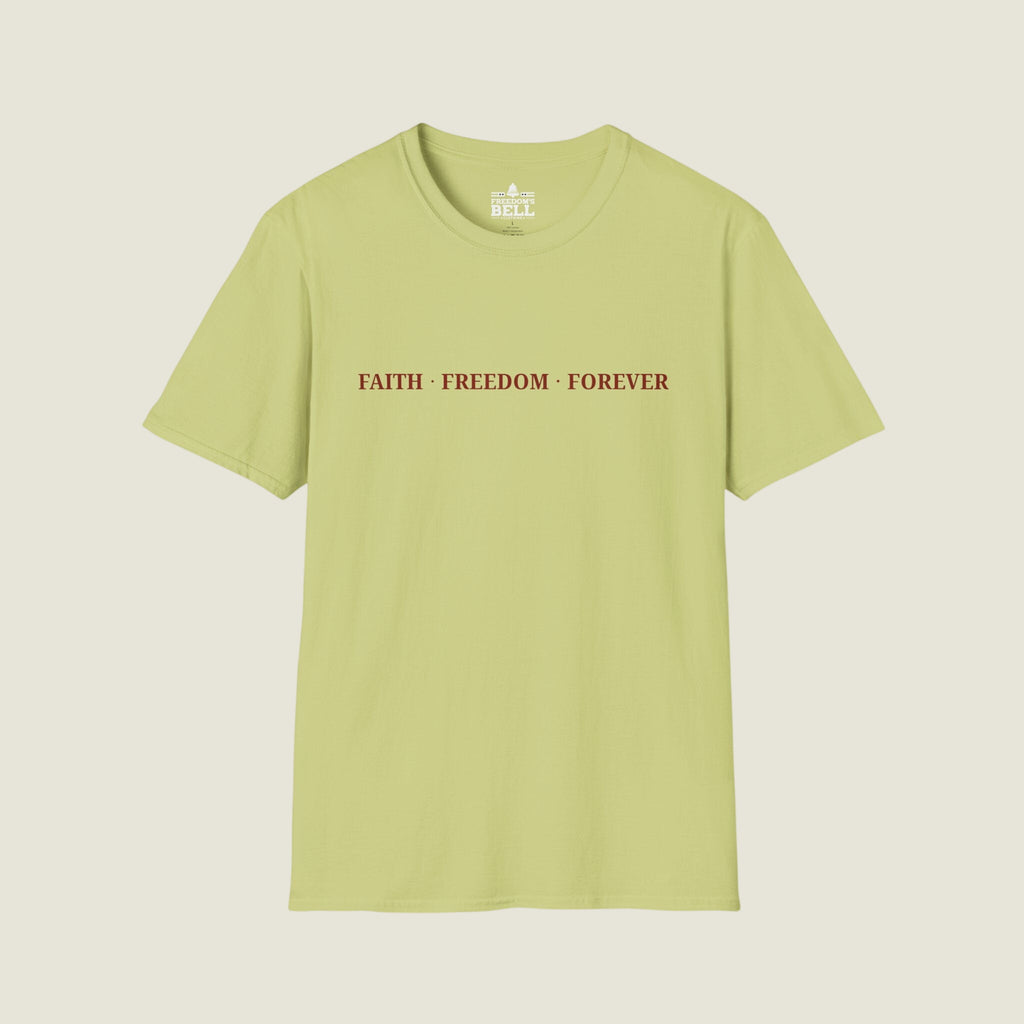 Faith Freedom Forever – Minimal Edition T-Shirt | Faith Series