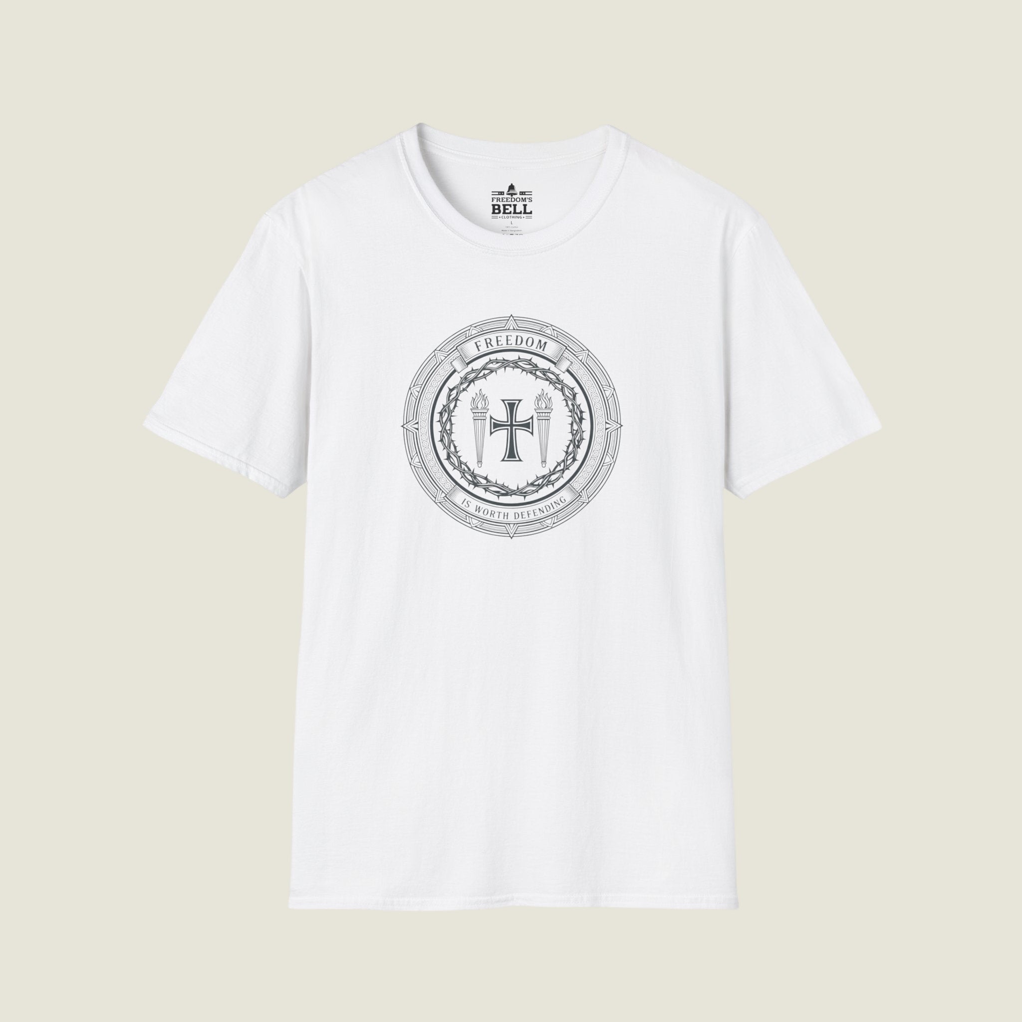 Freedom Is Worth Defending – Faith & Patriots Cross T-Shirt