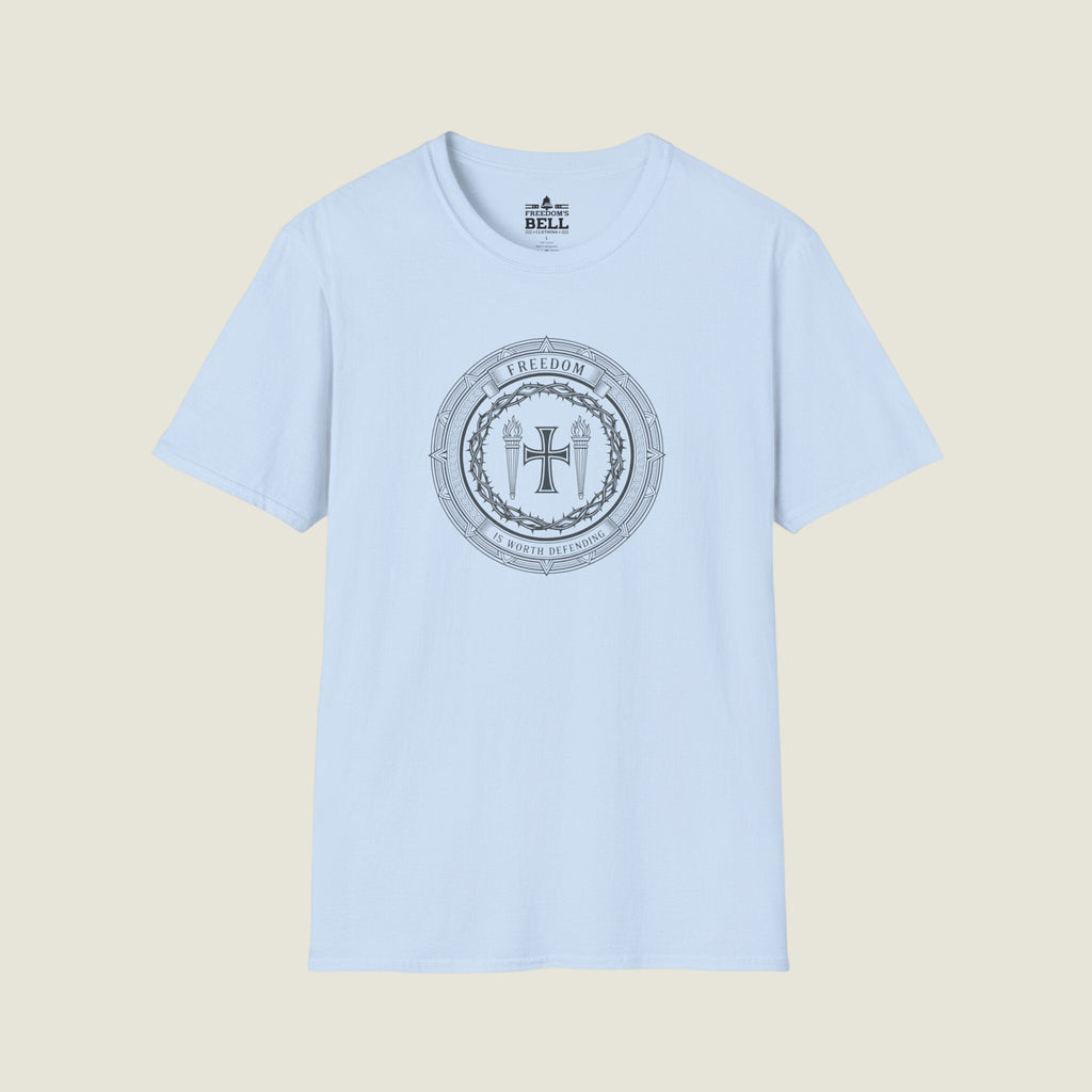 Freedom Is Worth Defending – Faith & Patriots Cross T-Shirt