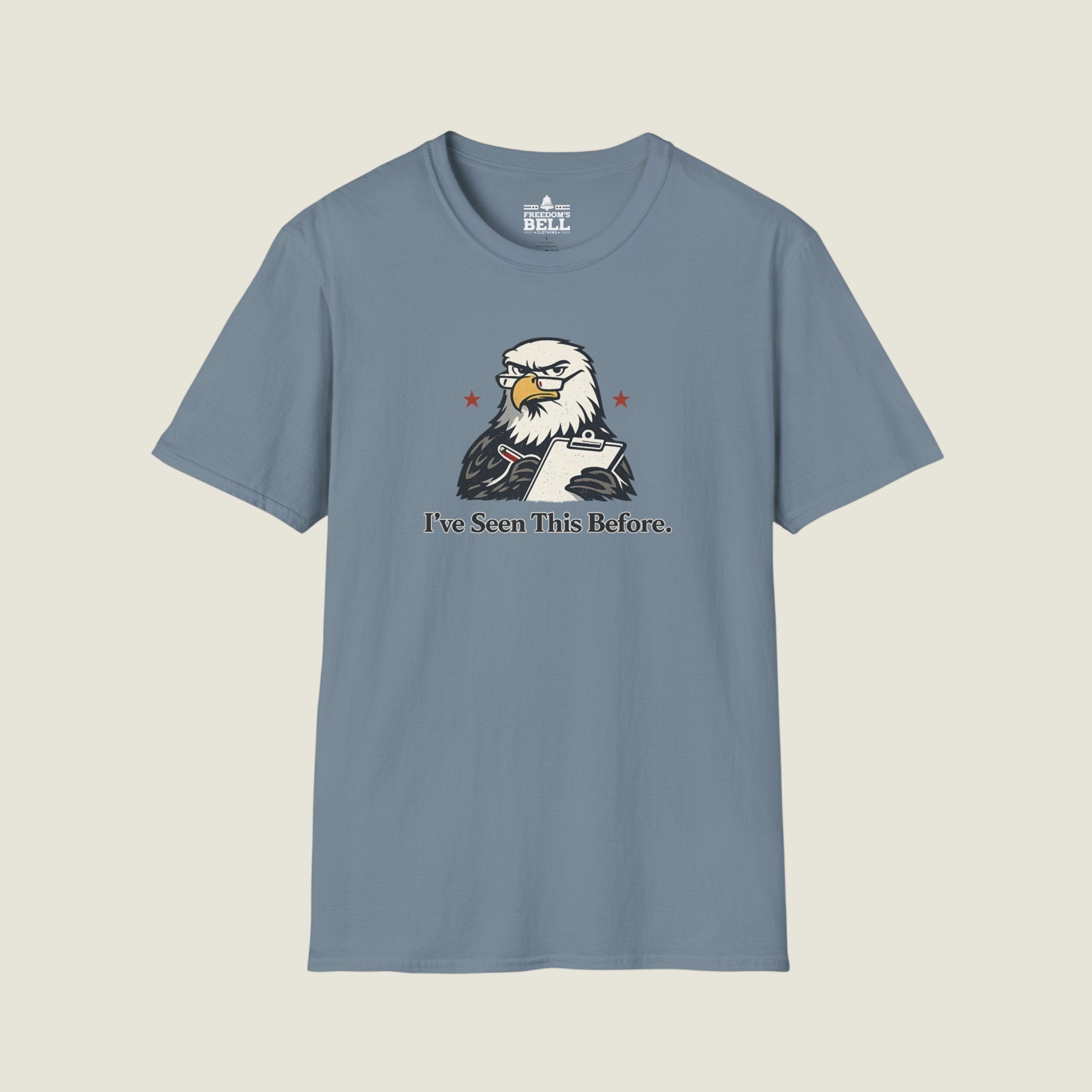 I've Seen This Before - Eagle With Clipboard Historical Repeat T-Shirt