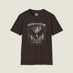 Faith Over Fear Eagle Shield T-Shirt - Patriotic Christian