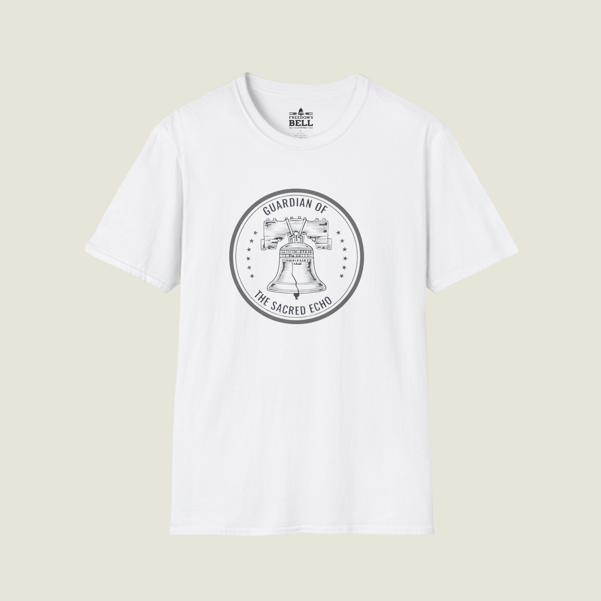 Guardian of the Sacred Echo – Liberty Bell Patriotic T-Shirt