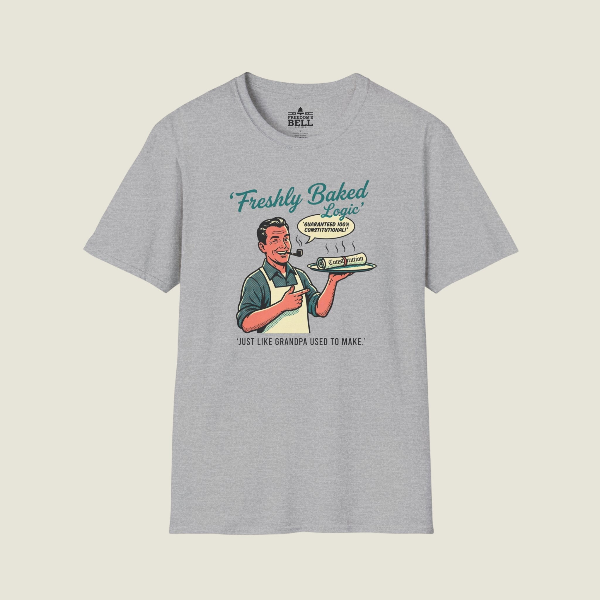 Freshly Baked Logic 100% Constitutional - Retro Baker Humor T-Shirt