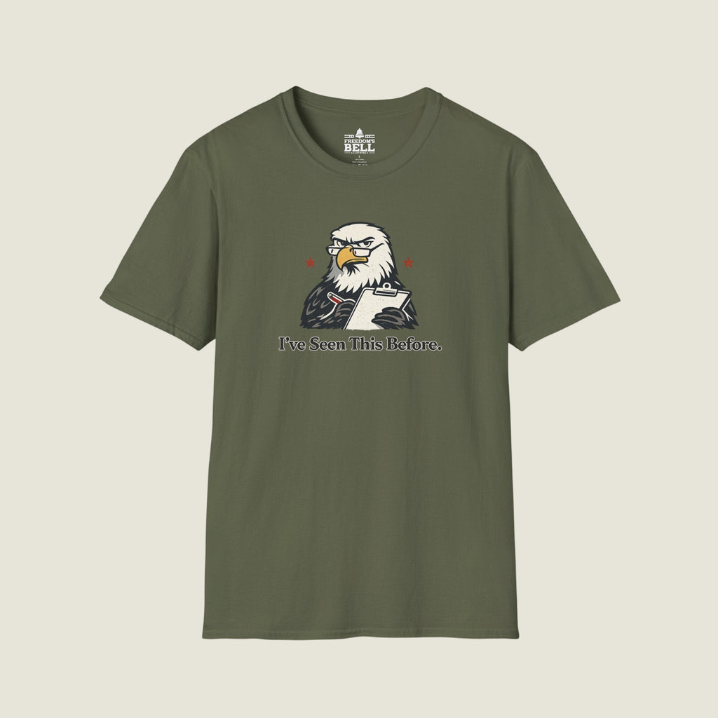I've Seen This Before - Eagle With Clipboard Historical Repeat T-Shirt
