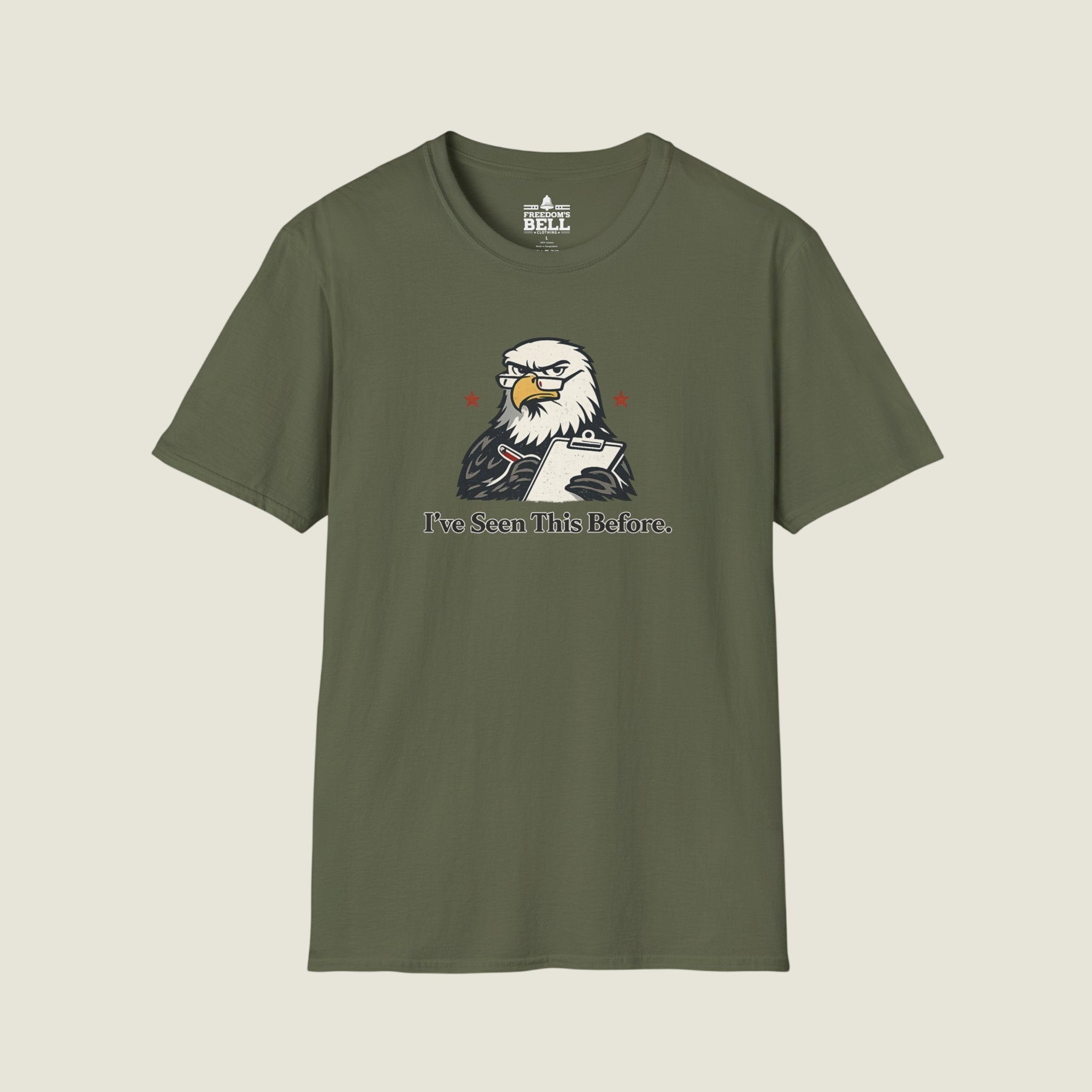 I've Seen This Before - Eagle With Clipboard Historical Repeat T-Shirt