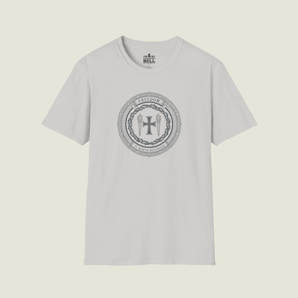 Freedom Is Worth Defending – Faith & Patriots Cross T-Shirt