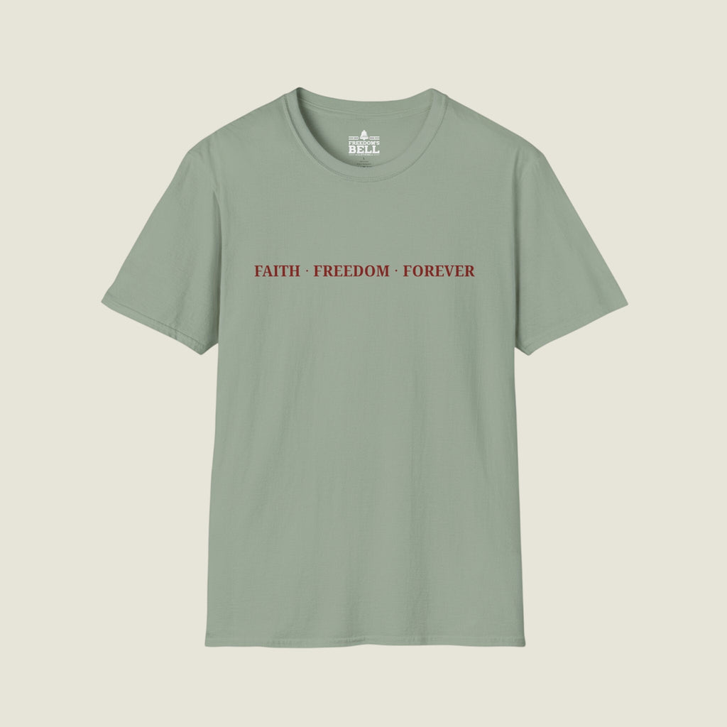 Faith Freedom Forever – Minimal Edition T-Shirt | Faith Series