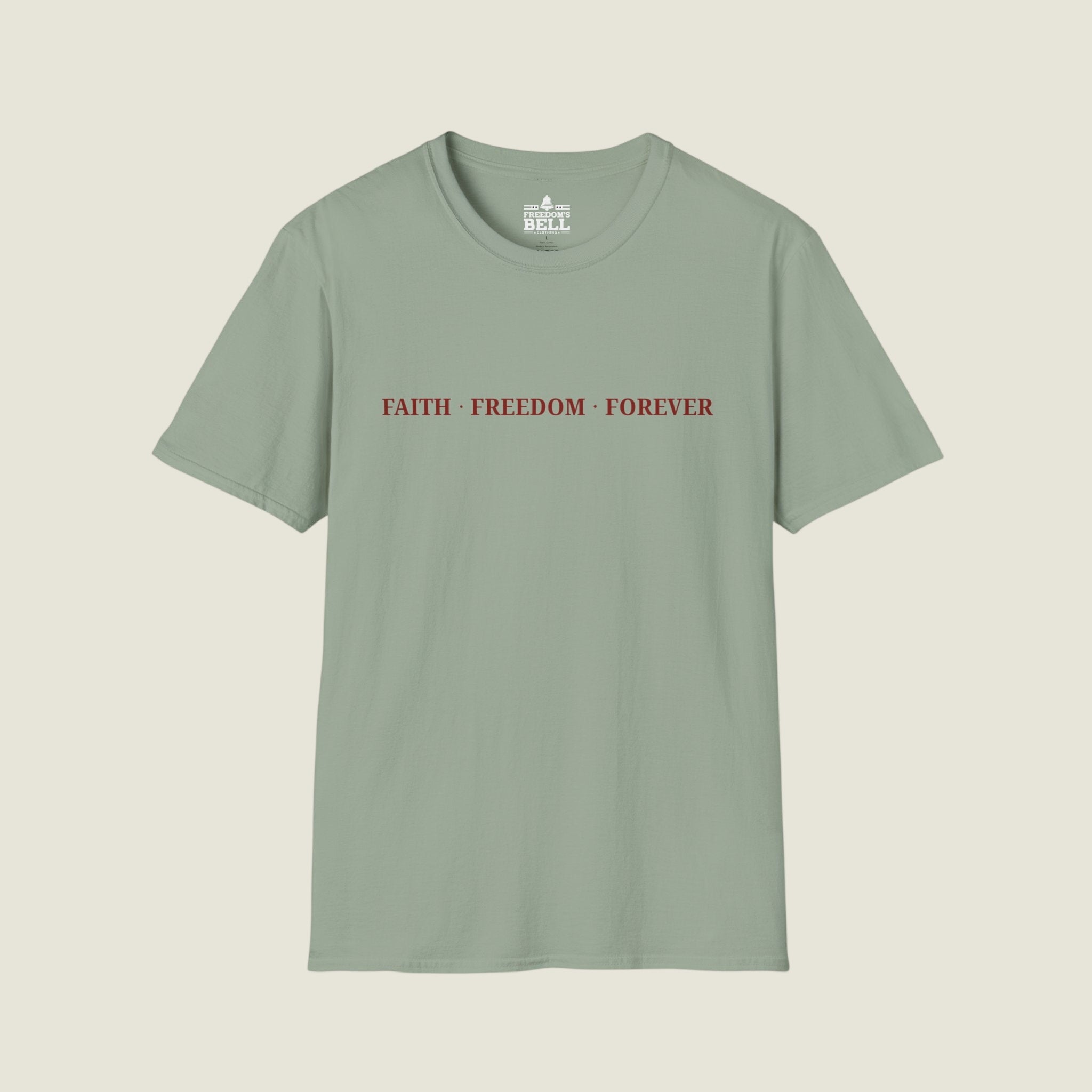 Faith Freedom Forever – Minimal Edition T-Shirt | Faith Series