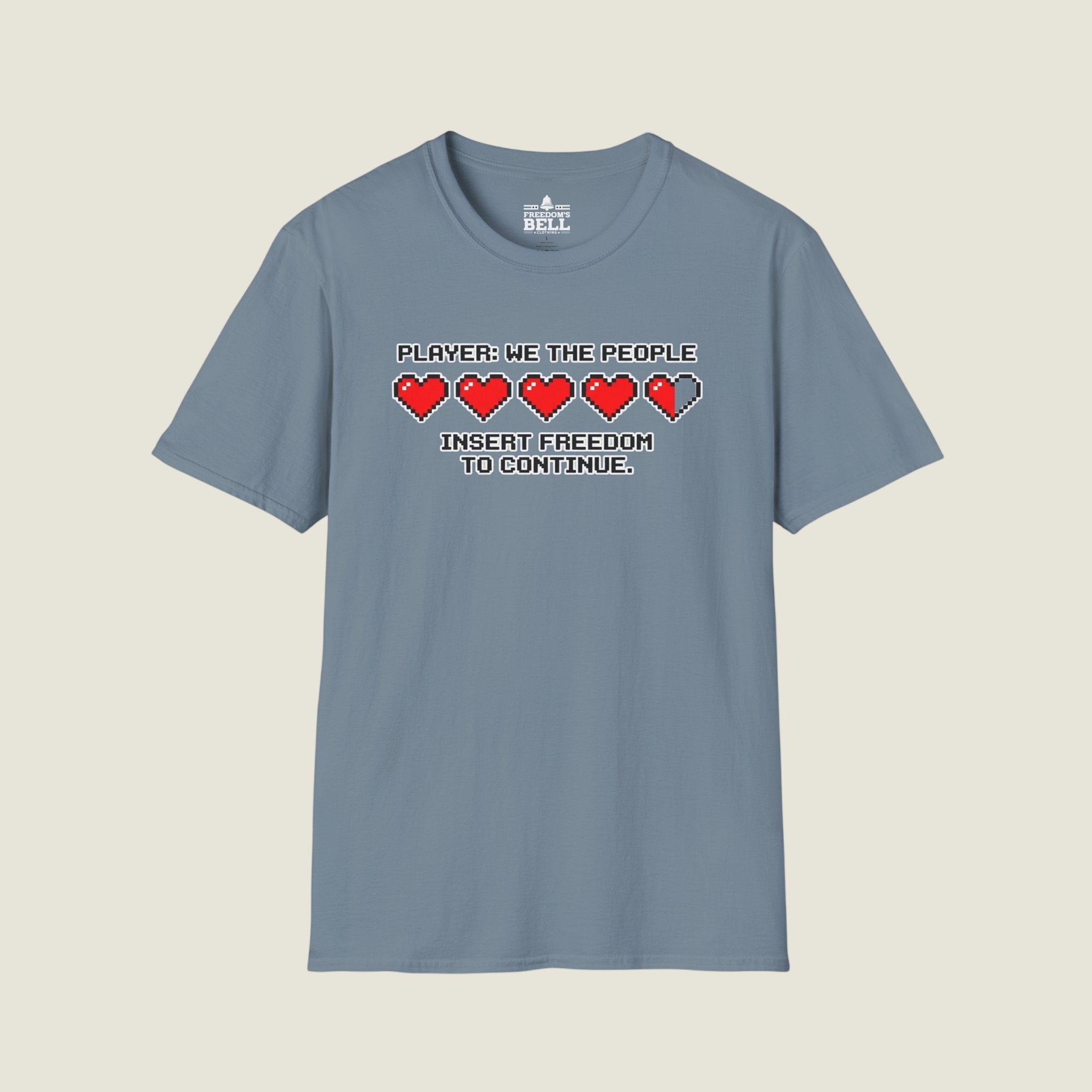 Retro arcade "Player: We The People - Insert Freedom to Continue" T-Shirt