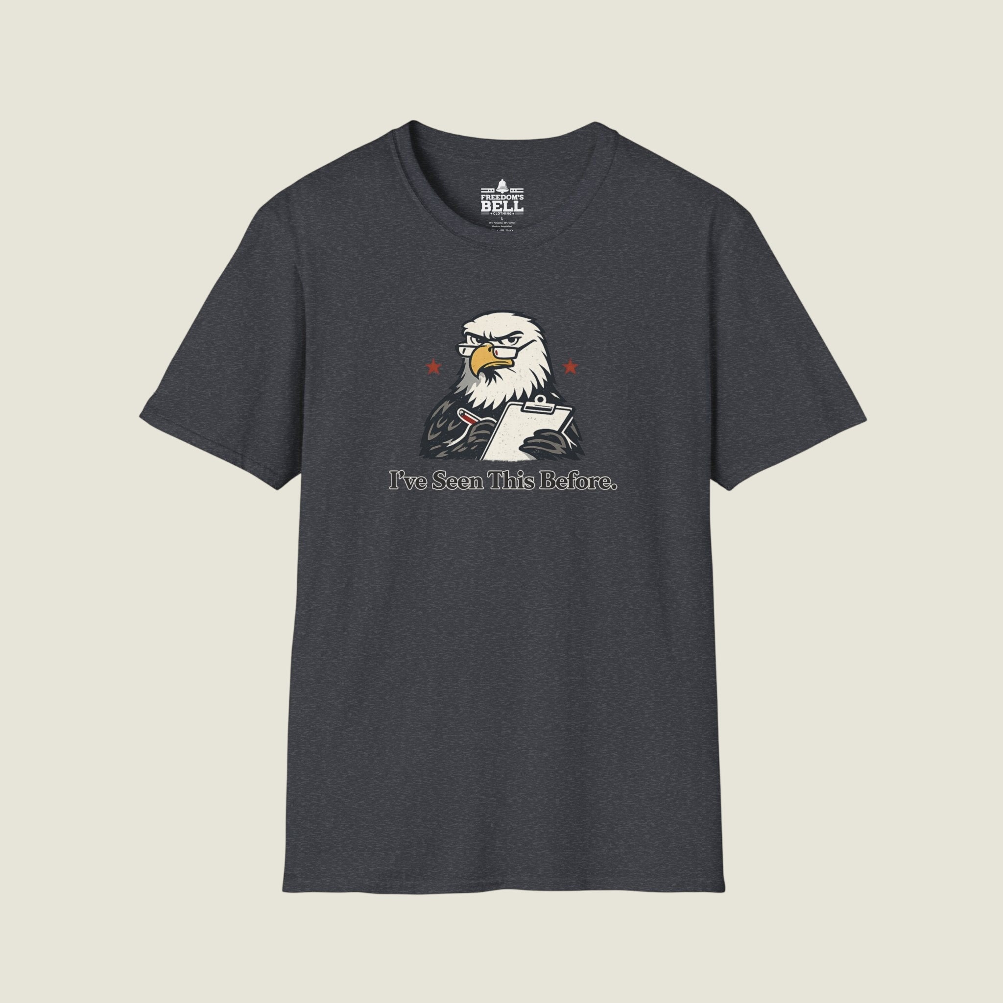 I've Seen This Before - Eagle With Clipboard Historical Repeat T-Shirt