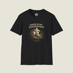 Faith Is My Foundation T-Shirt | Bold Stone Cross
