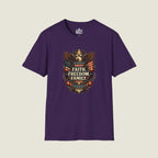 Faith Freedom Family Eagle Crest T-Shirt - Premium Badge
