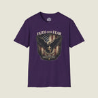 Faith Over Fear Eagle Shield T-Shirt - Patriotic Christian