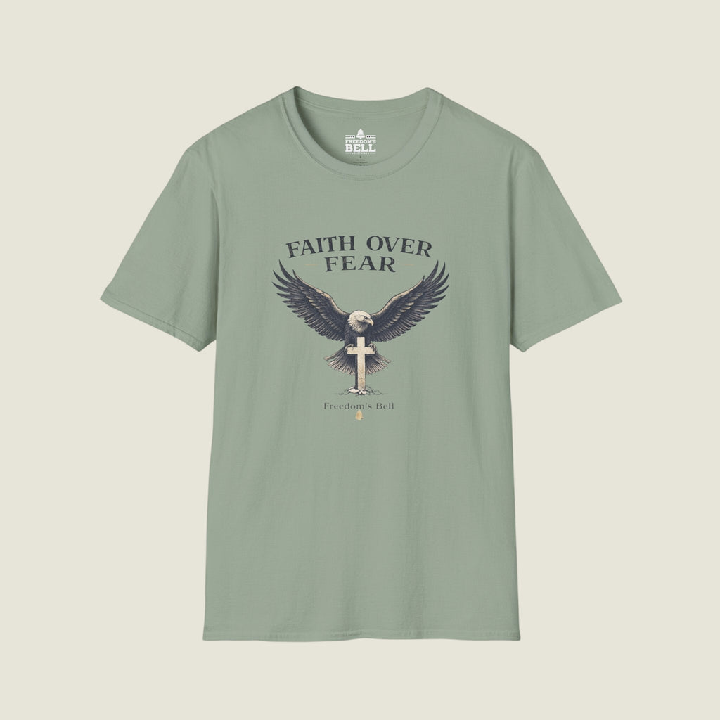 Faith Over Fear T-Shirt - Eagle Cross Christian Design