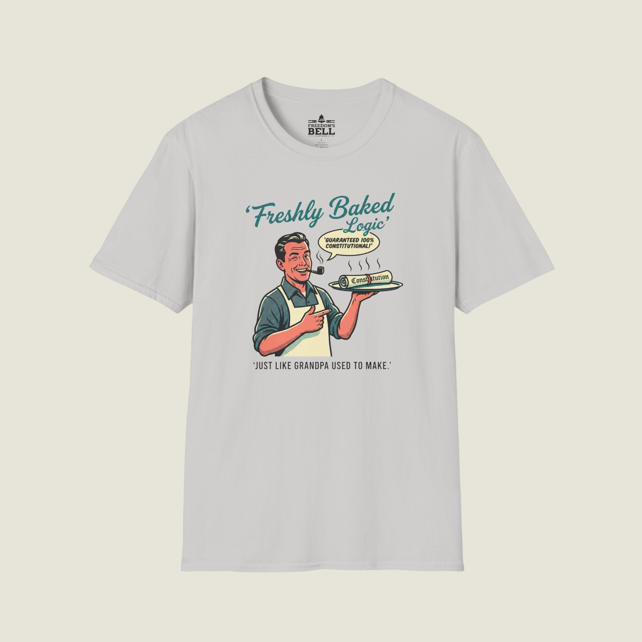 Freshly Baked Logic 100% Constitutional - Retro Baker Humor T-Shirt