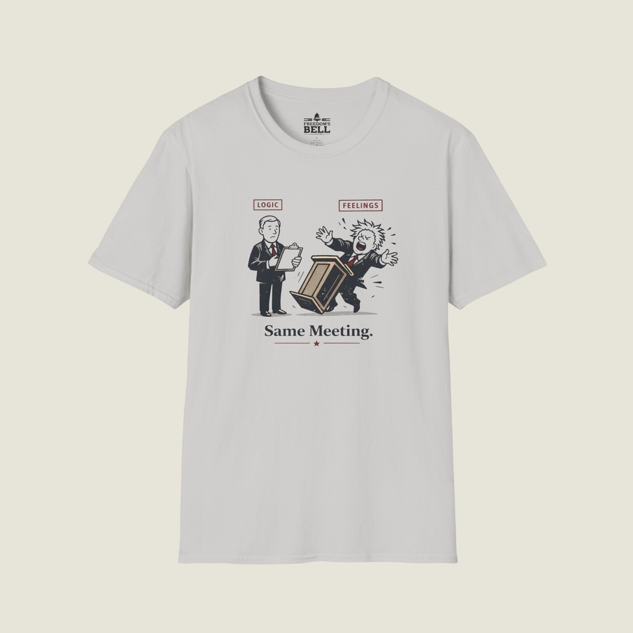 Logic Vs Feelings Same Meeting - Two Approaches One Table T-Shirt