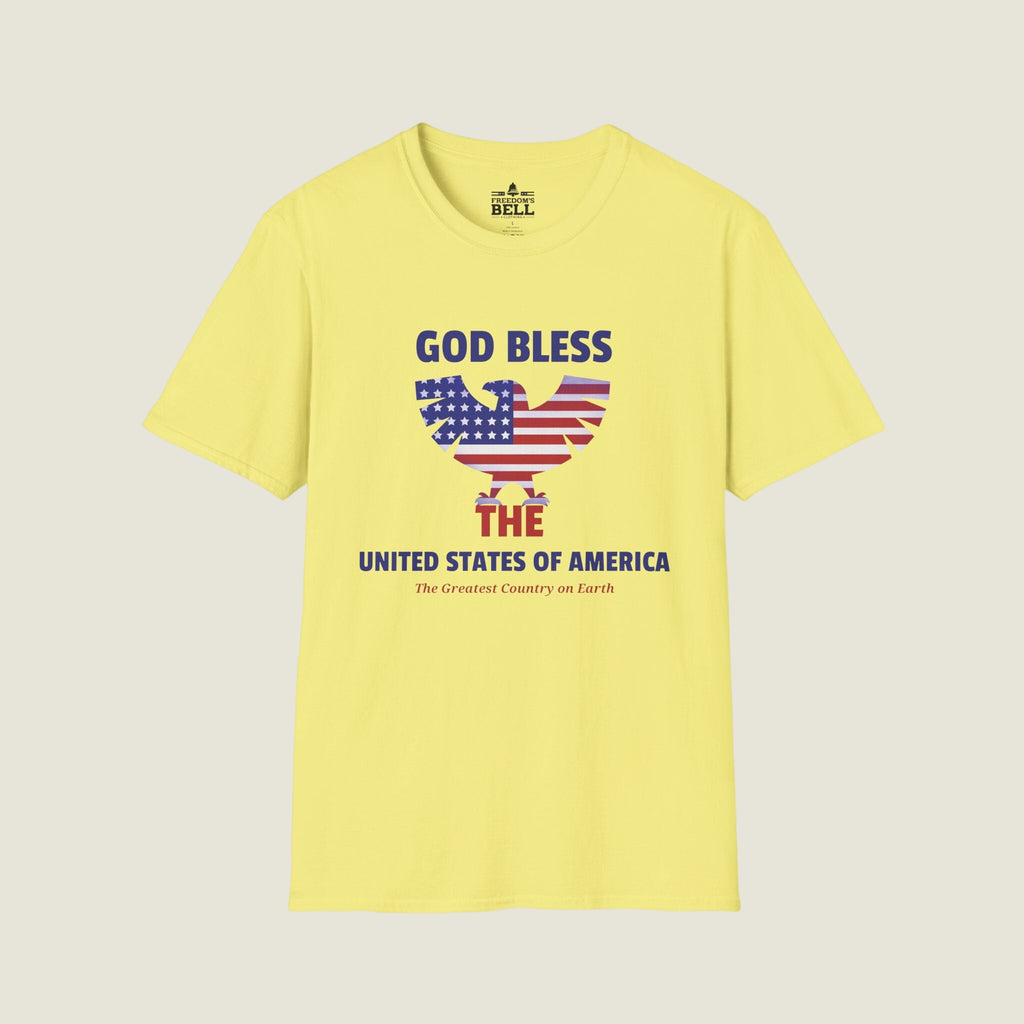 God Bless The USA T-Shirt - Eagle Flag Greatest Country