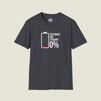 Tolerance For Tyranny 0% - Zero Tolerance Battery Icon T-Shirt