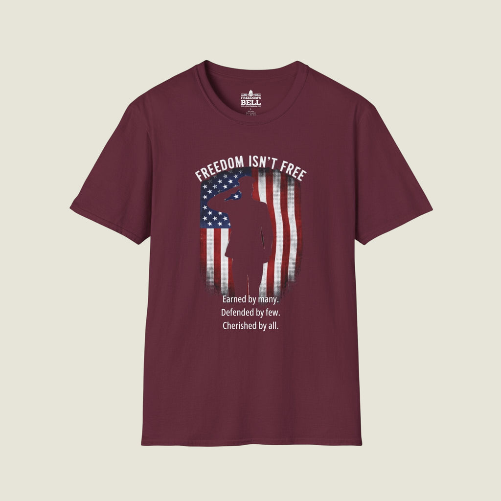 Freedom Isn't Free T-Shirt - Military Sacrifice Tribute org