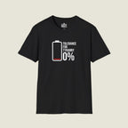 Tolerance For Tyranny 0% - Zero Tolerance Battery Icon T-Shirt