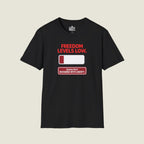 Freedom Level Is Low Recharge With Liberty - Battery Alert T-Shirt