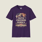 Faith Freedom Family Biblical Truth T-Shirt - Eagle Design