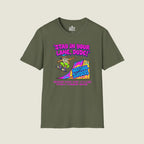 Stay In Your Lane Dude - National Borders Skateboard T-Shirt