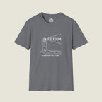 Freedom Guarding the Flame – Lighthouse Patriot T-Shirt